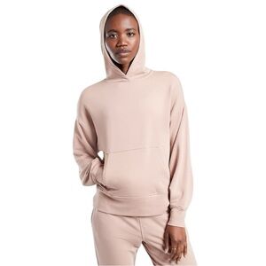 Athleta Balance Relaxed Fit Hooded Sweatshirt Hoodie in Dusty Pink Large Womens